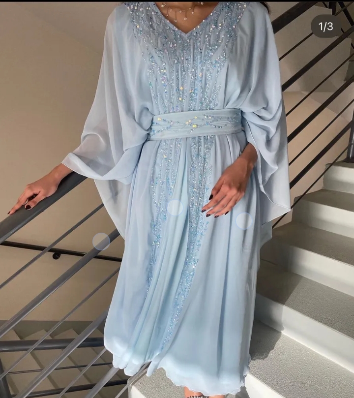 دراعة اليض مع تطريز وحزام