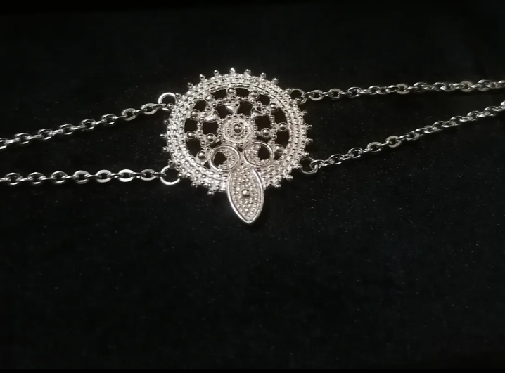 سنسله وخاتم فضة عيار 925