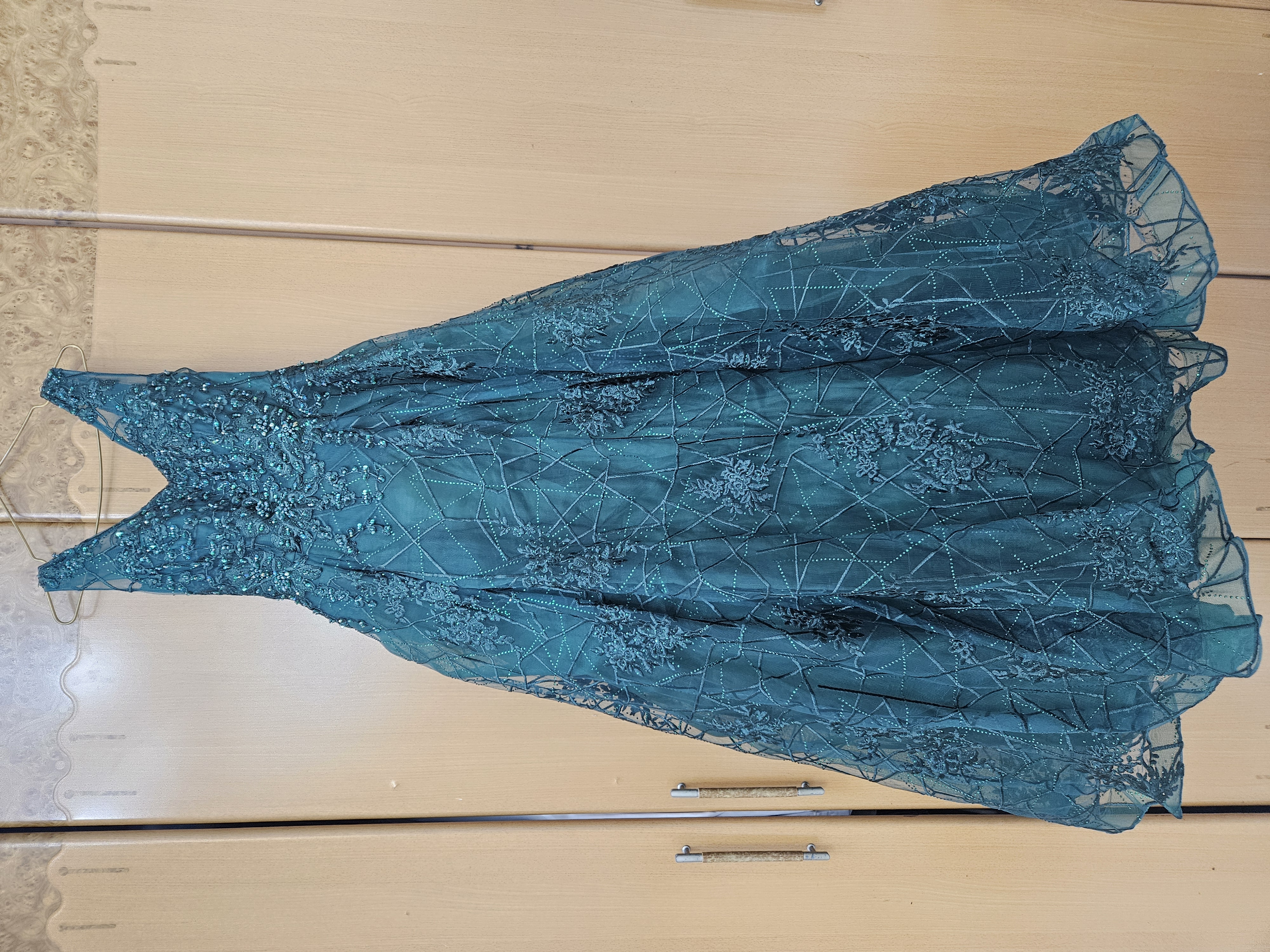 Royal Green Engagement Dress