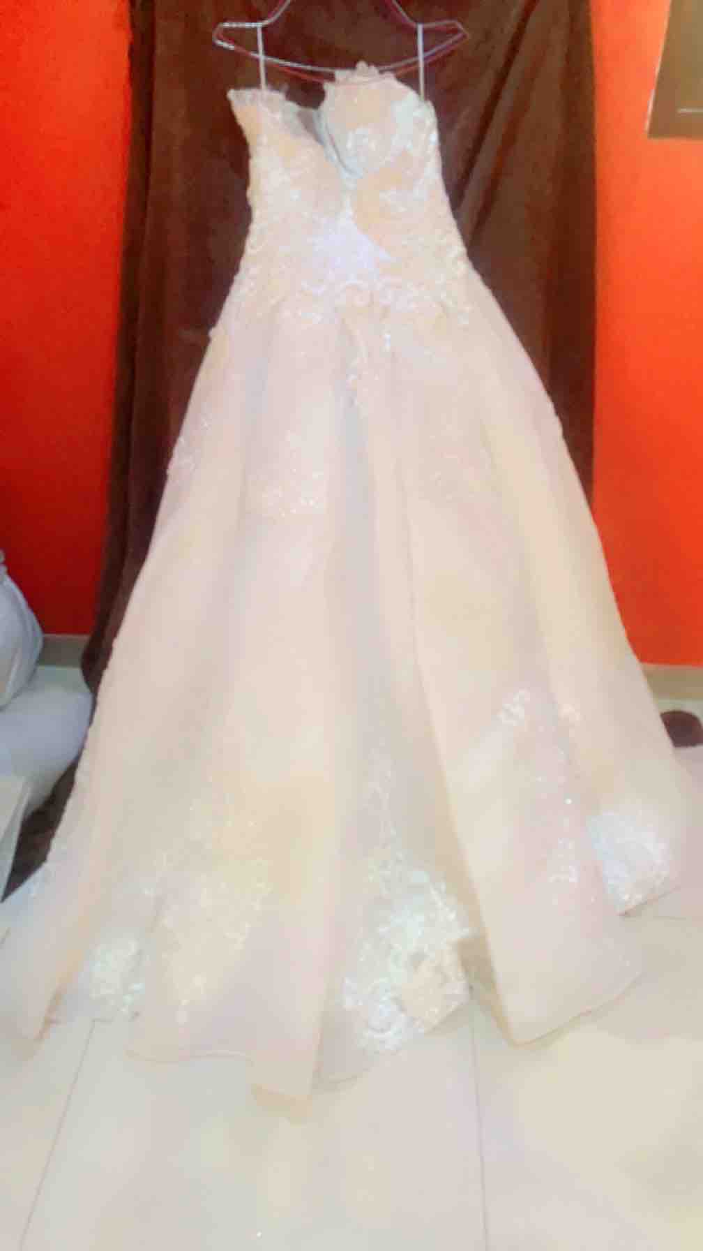 فستان زفاف مع الطرحه