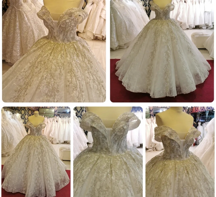 فستان زفاف فخم للبيع