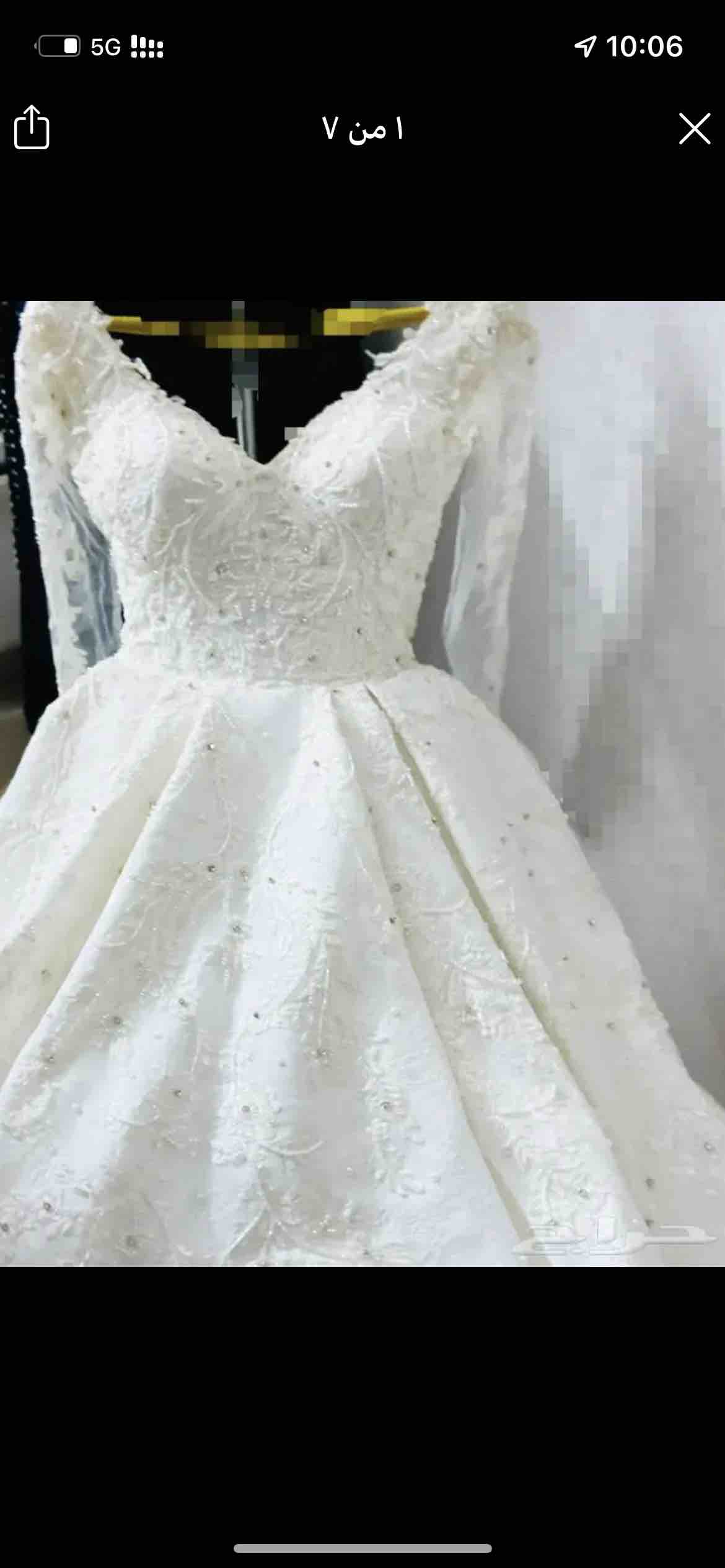 فستان زفاف ابيض